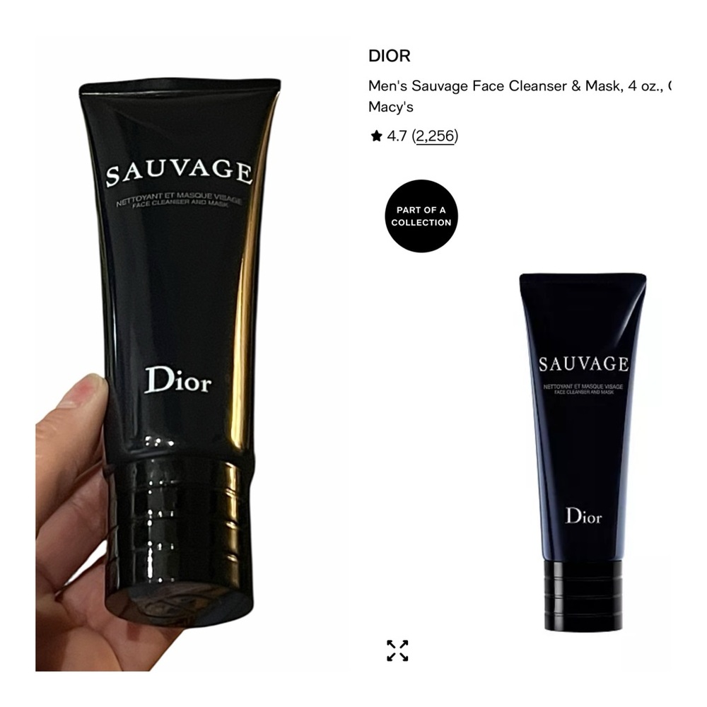 Dior Sauvage Men's Face Cleanser and Mask 120ml / 4 oz